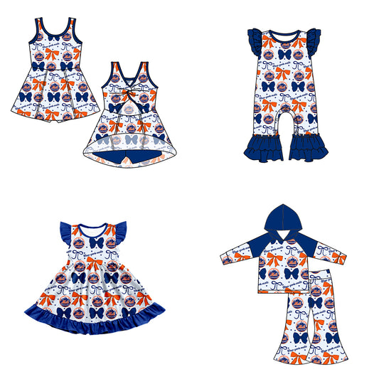 Custom match new york mets  baby girls clothes   D 6.17