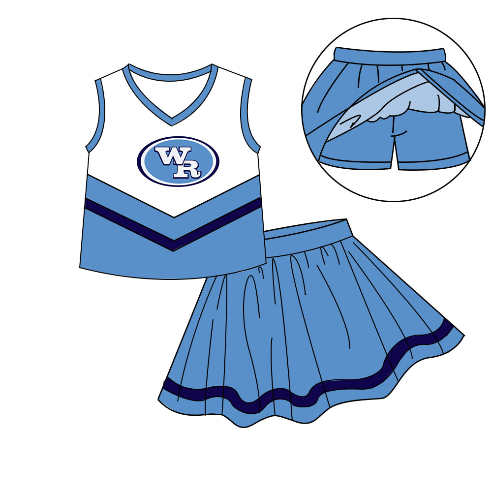 Custom  baby girls Cheerleading dress set     MOQ3  D 7.9