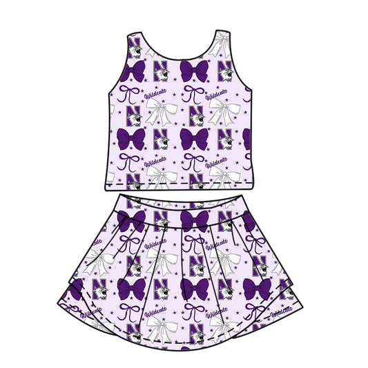 Custom baby girl Northwestern Wildcats team dress D 6.28