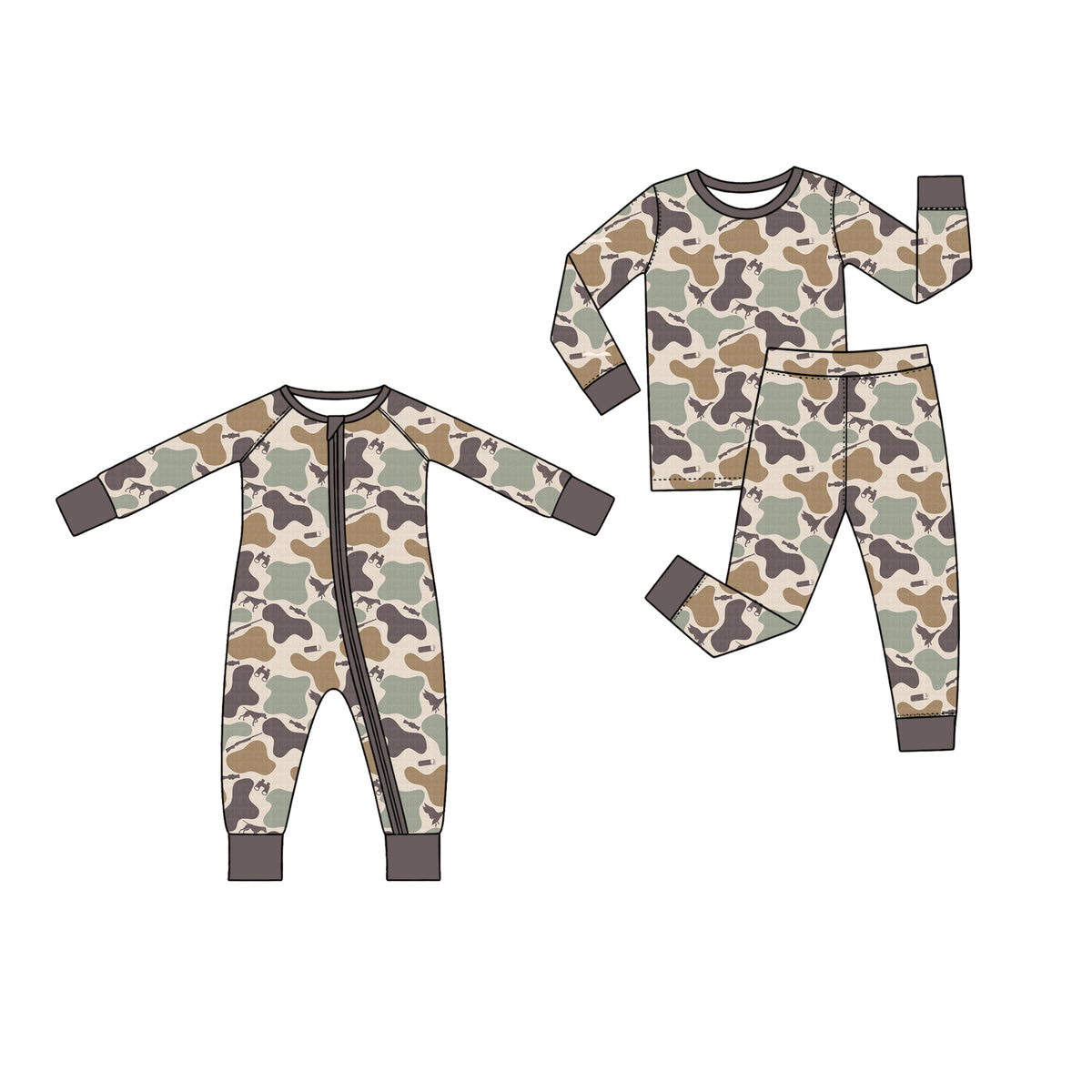 Pre order camo sibling pjs
