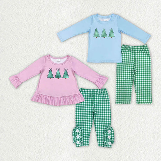 Sibling Baby Girls Christmas Trees Boys Outfits Clothes Sets D 7.8