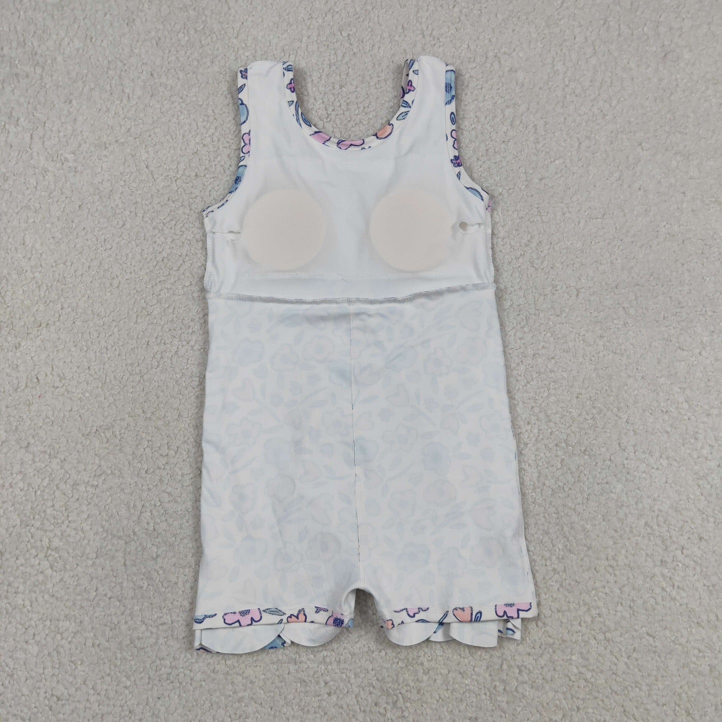 sleeveless floral scallop athletic dress