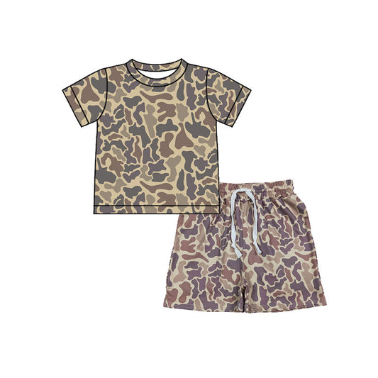 Pre order camo shorts set