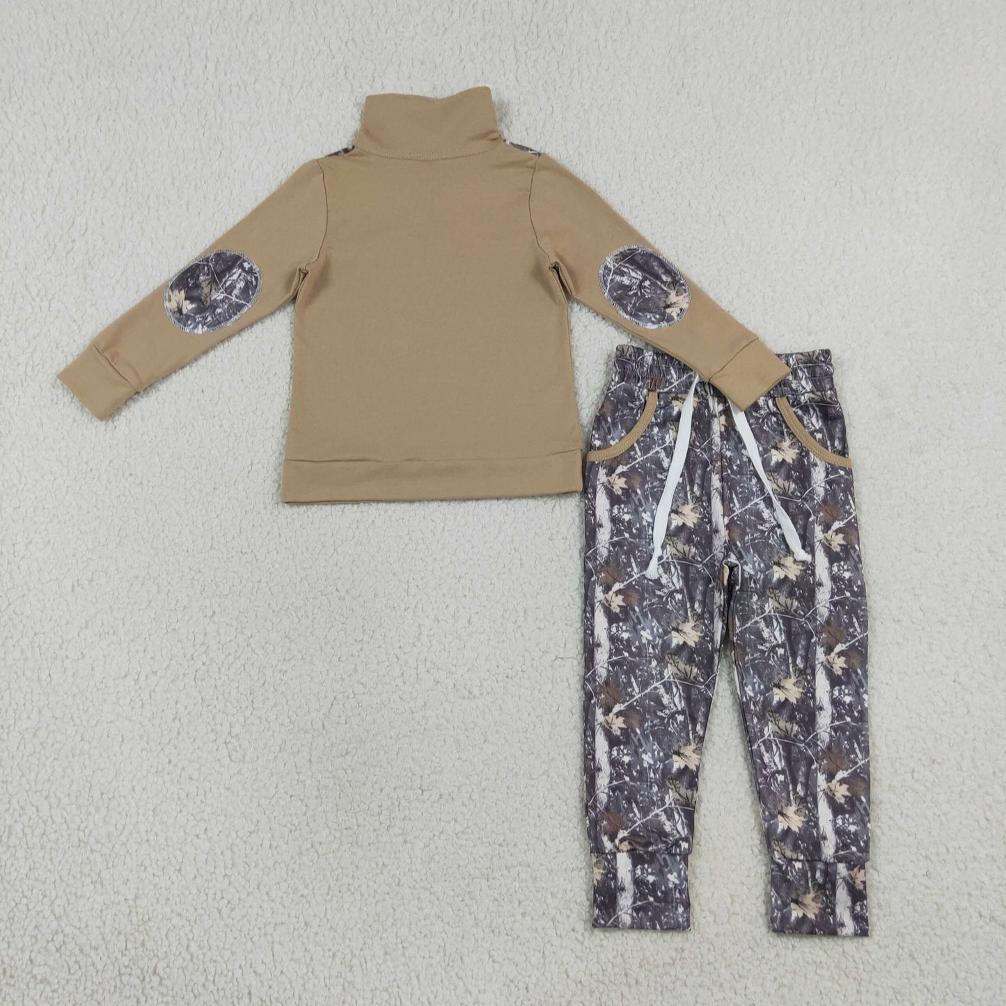 camo zip up pullover joggers outfit boys clothing