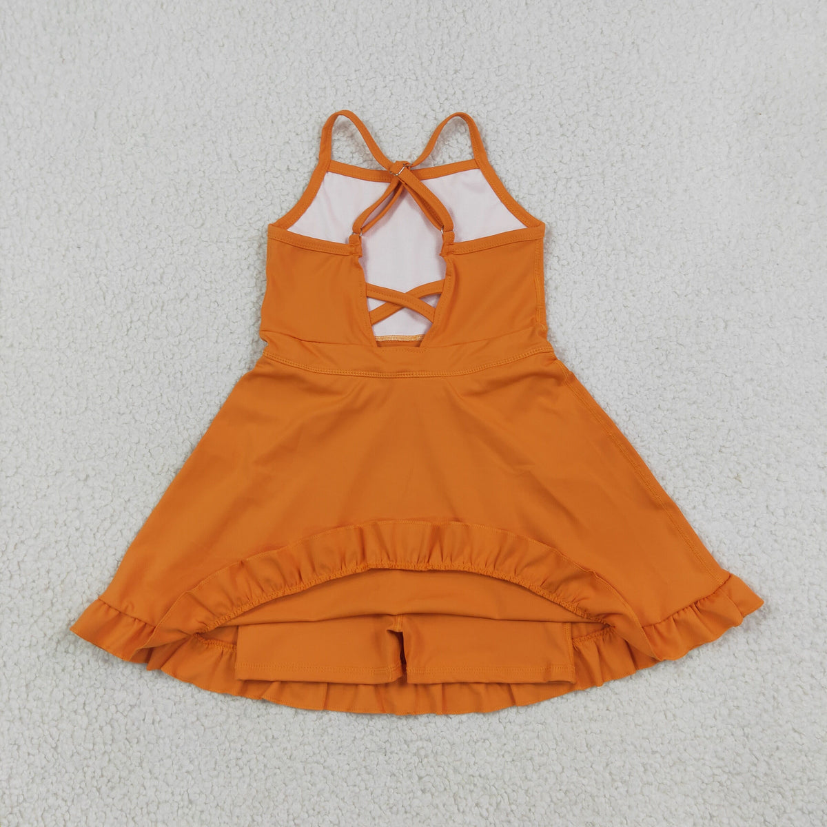 solid orange athletic skort dress