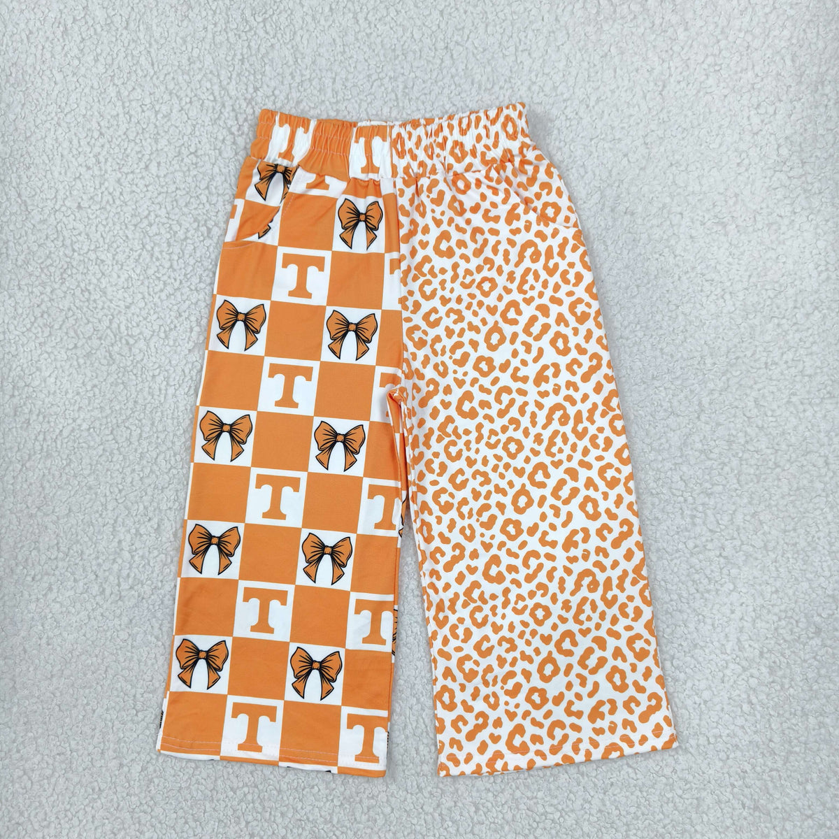 baby girl orange T wide leg pants