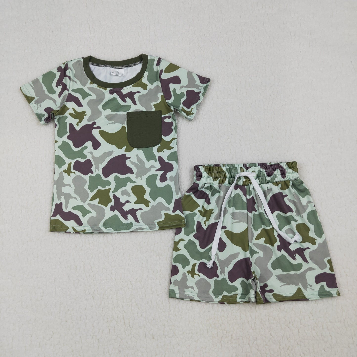 camo mallard shorts set boys kids clothing