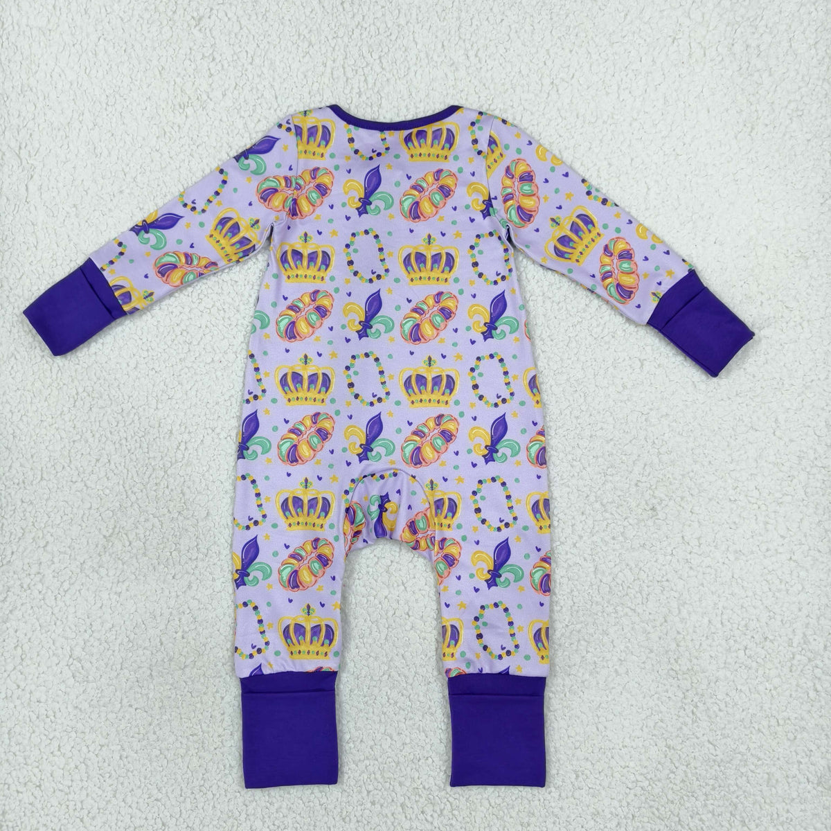 mardi gras baby zippy pjs