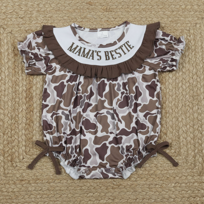 mama's bestie embroidery camo bubble