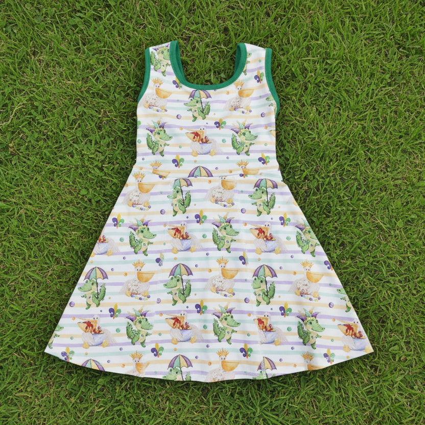 mardi gras dinosaur king athletic dress