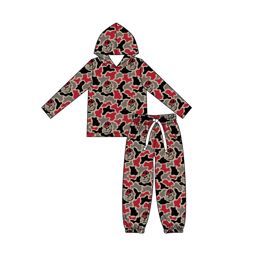 MOQ 5 TAT 7-8weeks milk silk custom order camo team hooded outfit