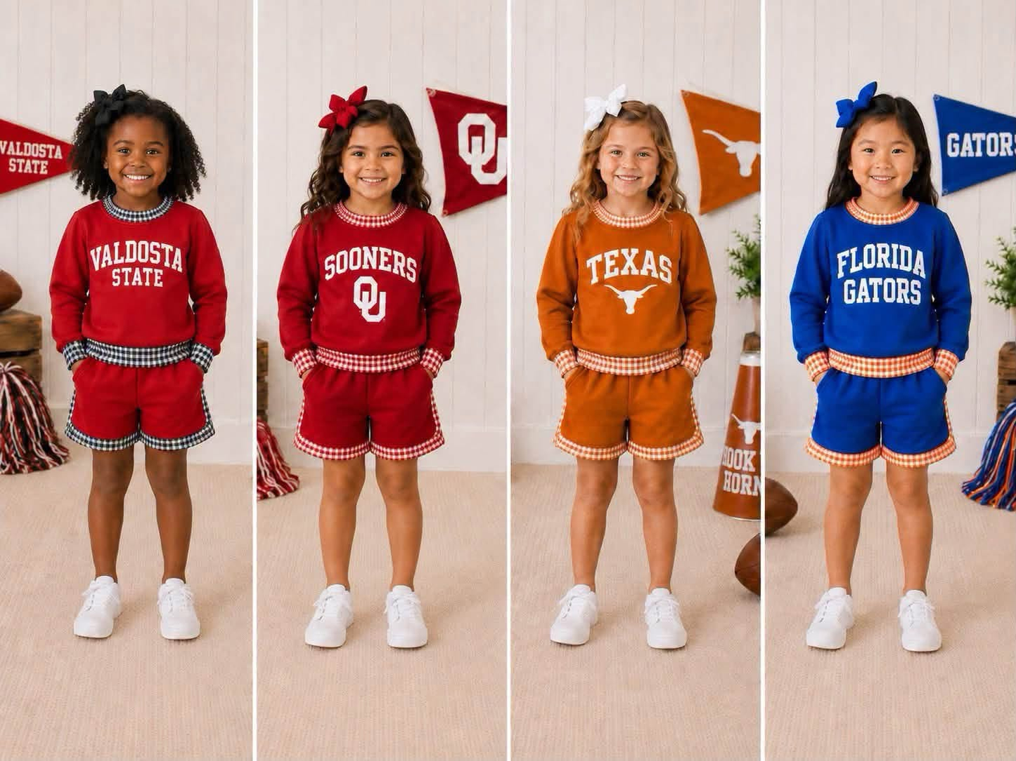 Custom order MOQ 5 Team Long Sleeve Top Shorts Outfit