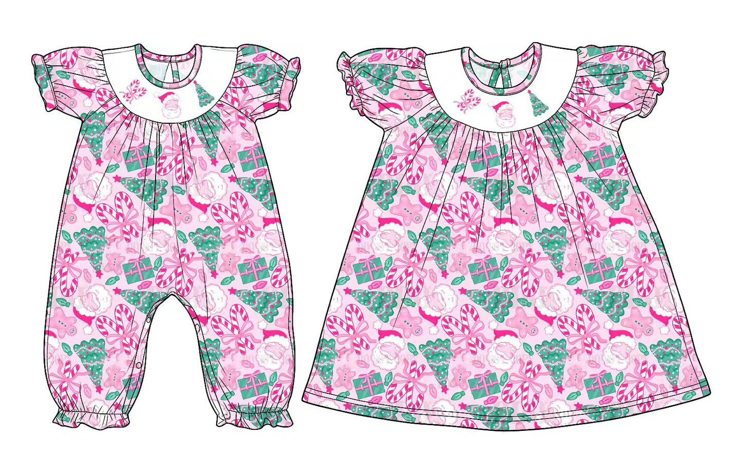 Pre order smock santa sibling clothing