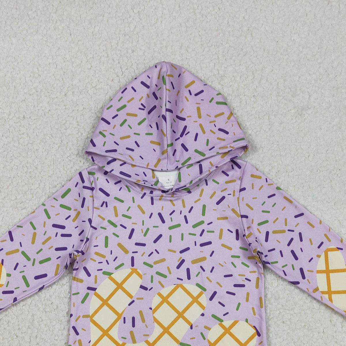 Baby Boys Lavender Drip Sprinkles Team Hoodie Top Comfortable Cotton Graphic Sweatshirt for Infants