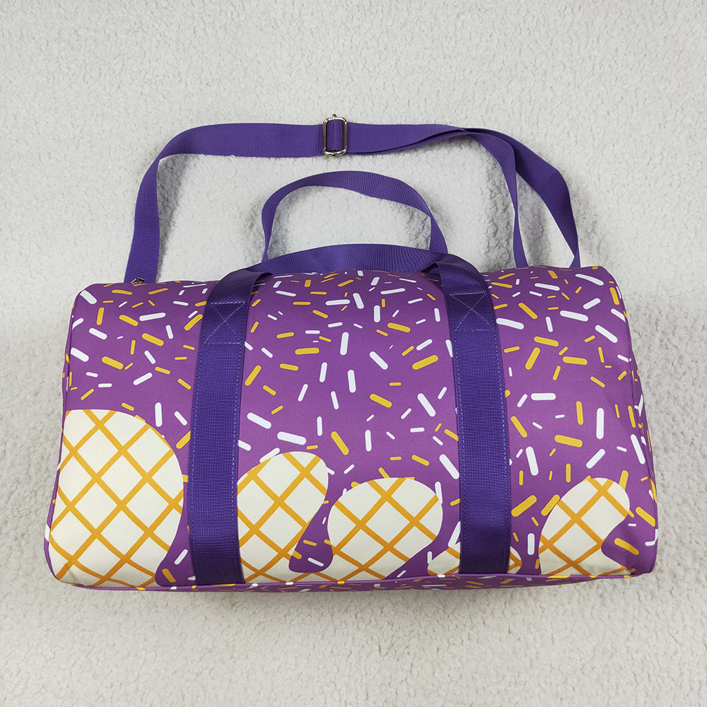 BA0321 Purple Ice Cream Drip Zipper Gym Bags  D 6.24