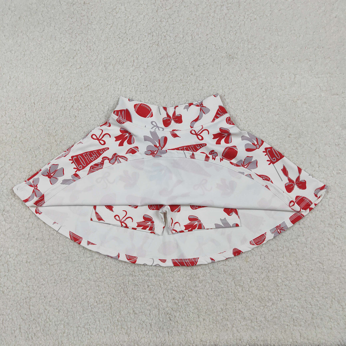 Baby Girls Red Bows Go Team Active Skirt Shorts Bottom Yoga Casual Wear for Kids