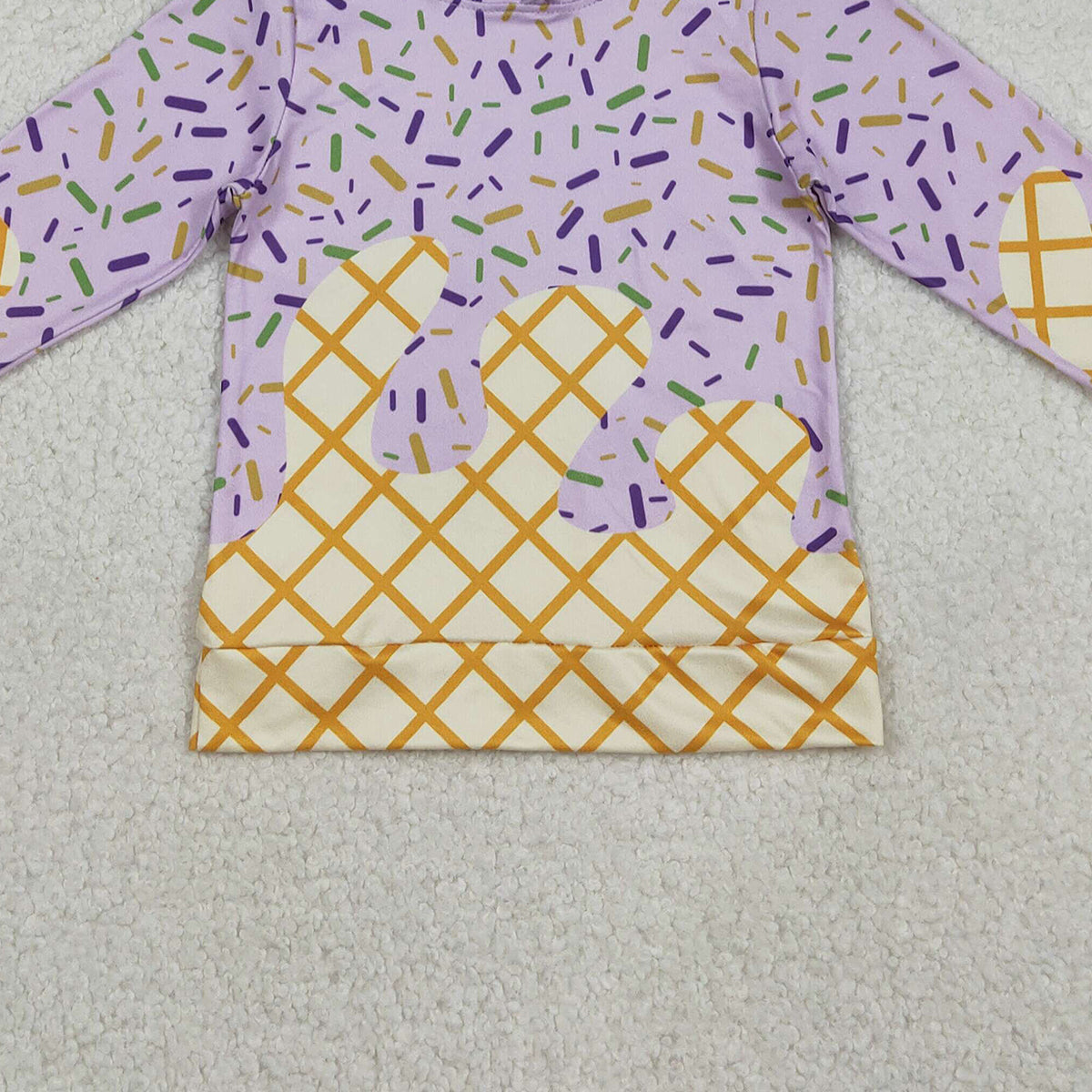 Baby Boys Lavender Drip Sprinkles Team Hoodie Top Comfortable Cotton Graphic Sweatshirt for Infants