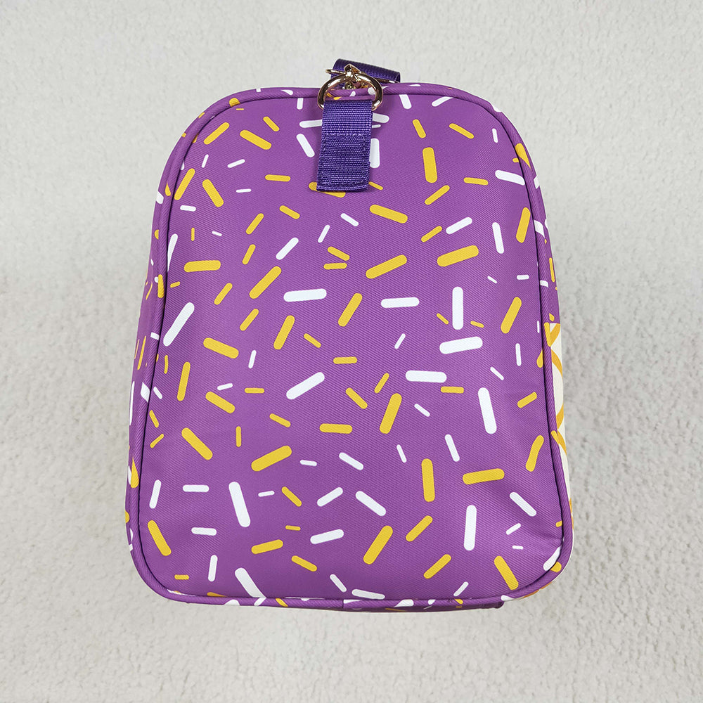 BA0321 Purple Ice Cream Drip Zipper Gym Bags  D 6.24