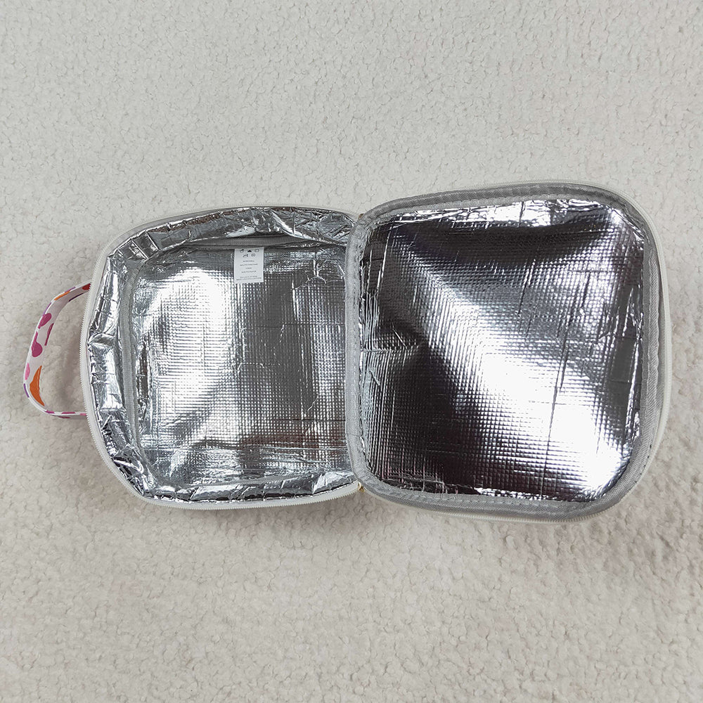 BA0309 Baby Girls Pink Leopard Ruffle School Bags Lunch Boxes  D 8.2