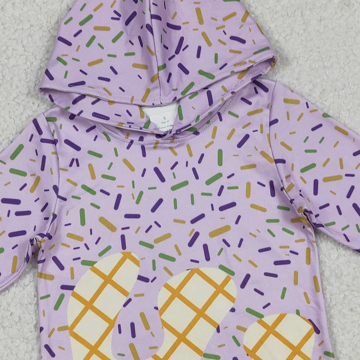 Baby Boys Lavender Drip Sprinkles Team Hoodie Top Comfortable Cotton Graphic Sweatshirt for Infants