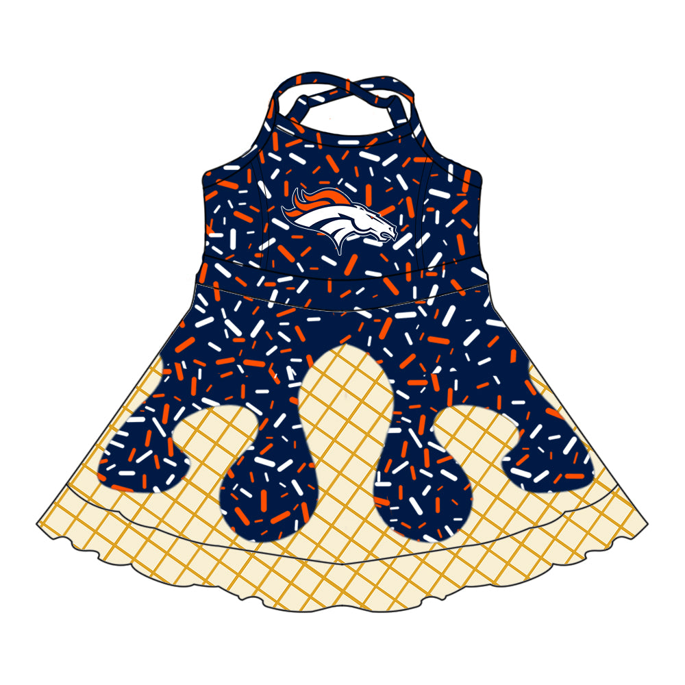 Custom  baby girl  BRONCOS team dress  D 6.30