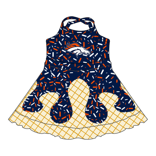 Custom  baby girl  BRONCOS team dress  D 6.30