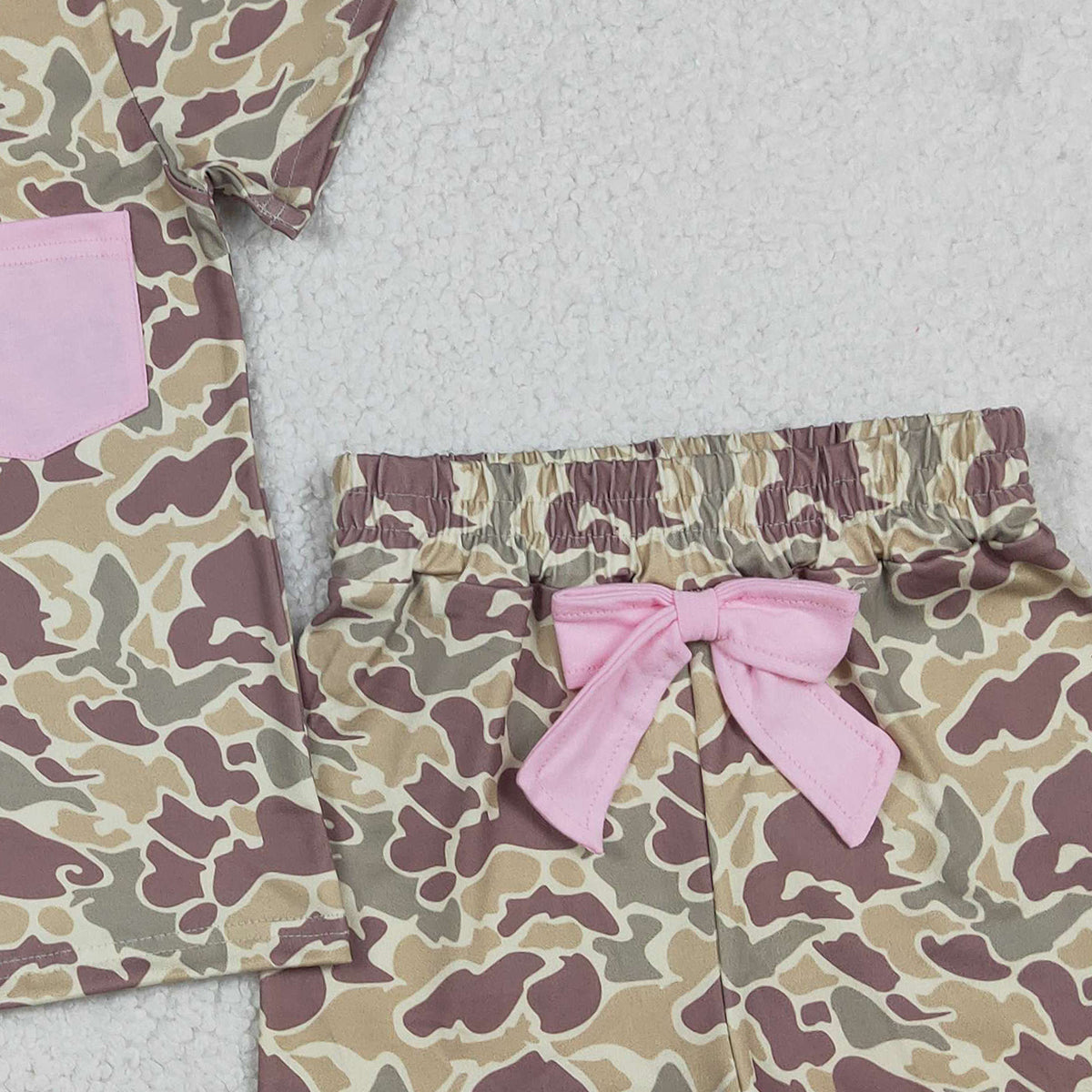 camo shorts set toddler girl clothing