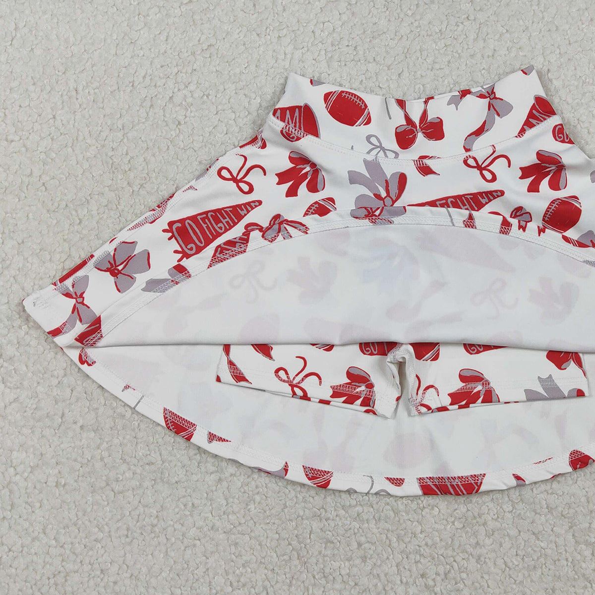 Baby Girls Red Bows Go Team Active Skirt Shorts Bottom Yoga Casual Wear for Kids