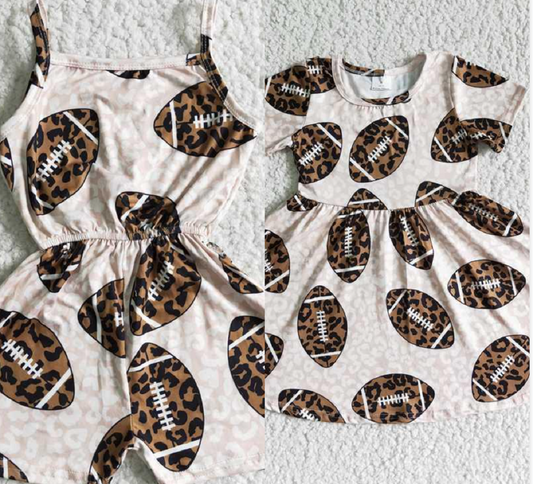 Match Baby girls baseball leopard summer jumpsuits dress D 3.27