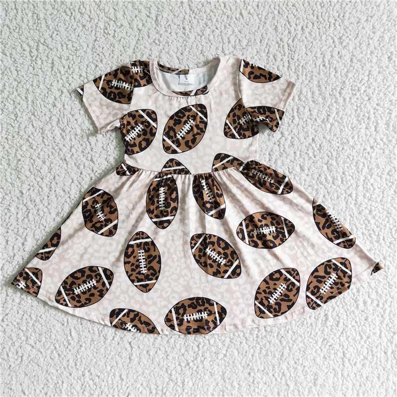 Match Baby girls baseball leopard summer jumpsuits dress D 3.27
