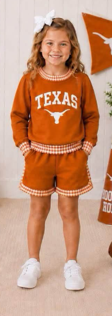 Custom order MOQ 5 Team Long Sleeve Top Shorts Outfit