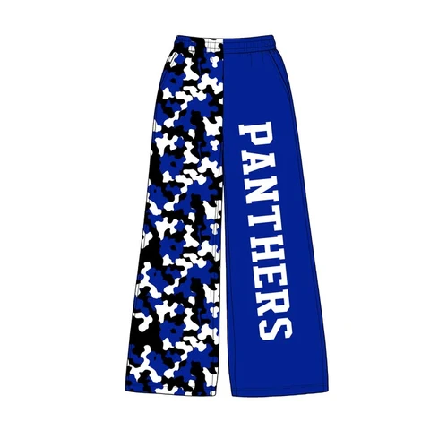 MOQ 5 TAT 7-8 weeks 95%cotton 5%spandex team panthers girl pants