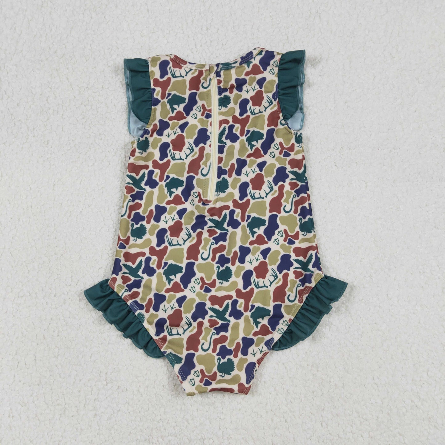 baby girl hunting camo one piece swimsuit