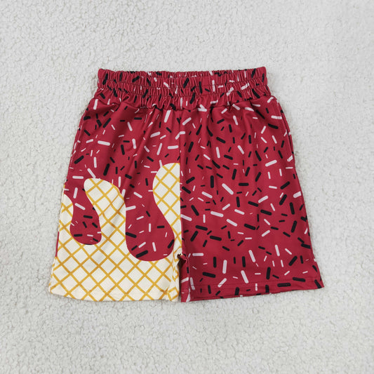 maroon sprinkle ice cream boy shorts