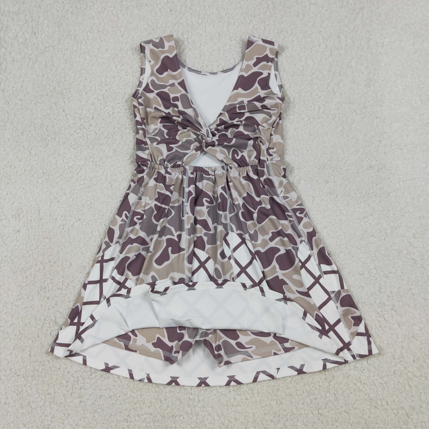 drip camo athletic dress