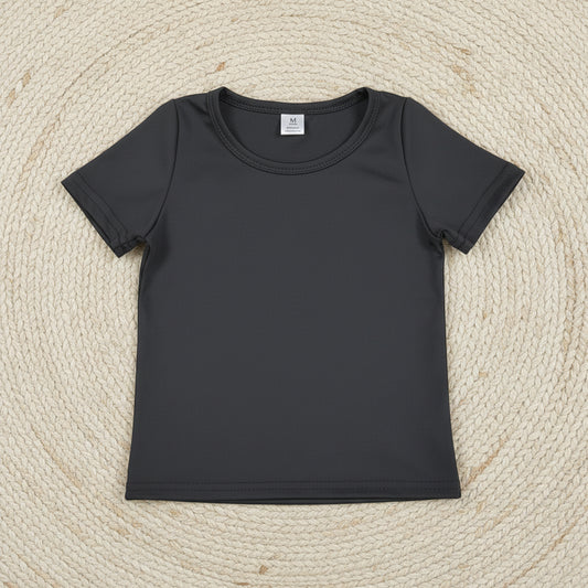 cotton black tee summer boys top