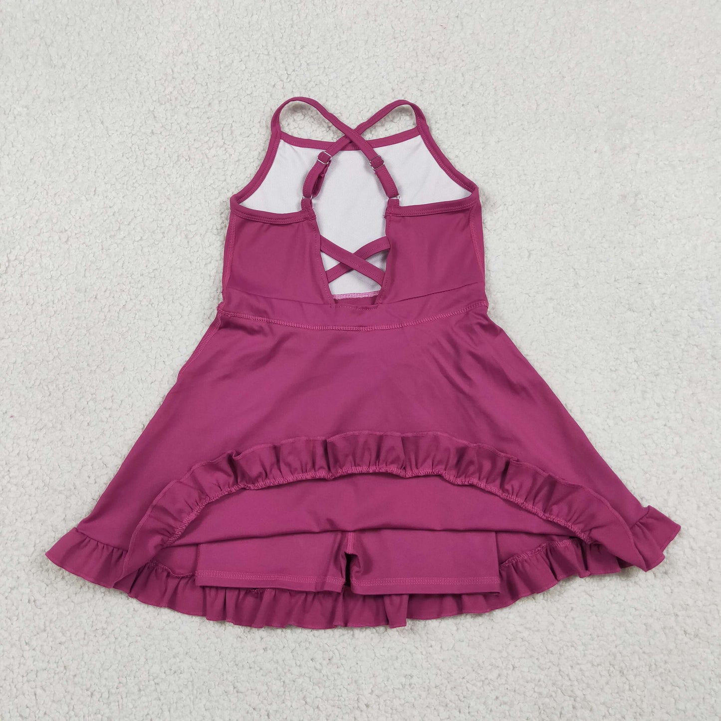 solid berry mallard athletic skort dress