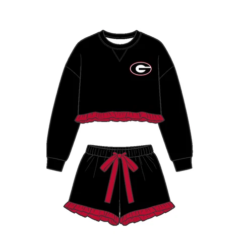Custom order moq 5 school-team-georgia-kids-girls-clothes-sets