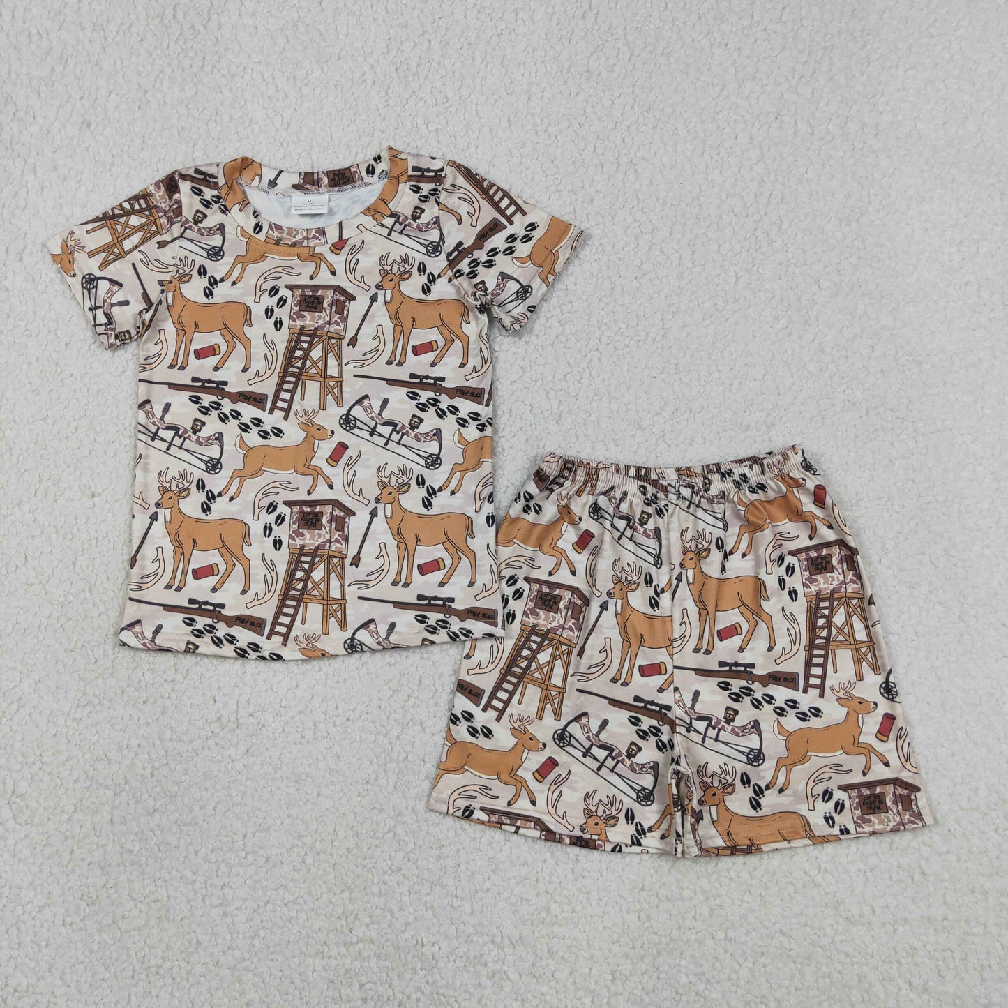 daddy's hunting buddy shorts set boys kids clothing