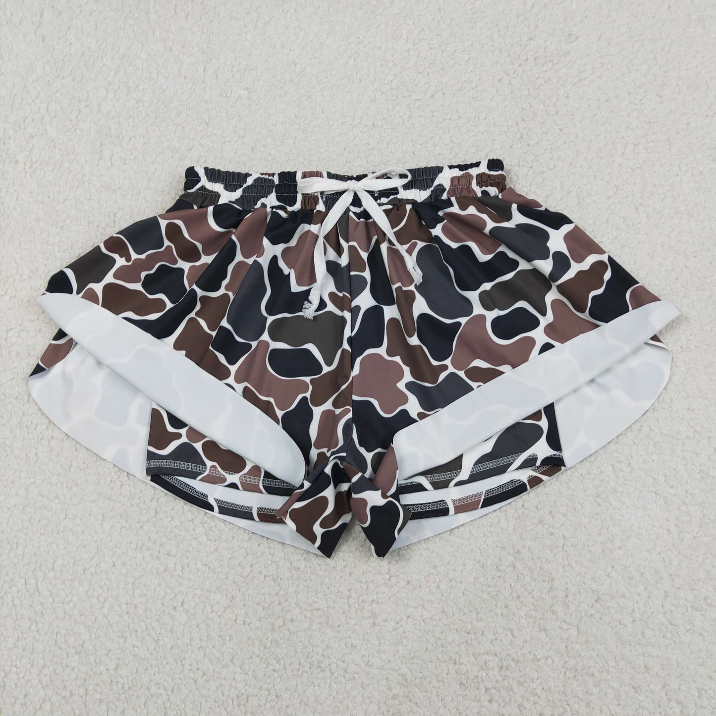 adult women athletic camo butterfly shorts
