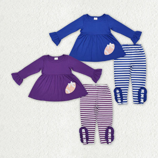 Match Baby Girls Football Team Tunic Stripes Legging Clothes Sets D 3.27