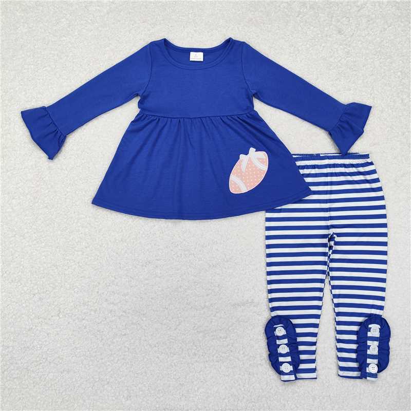 Match Baby Girls Football Team Tunic Stripes Legging Clothes Sets D 3.27