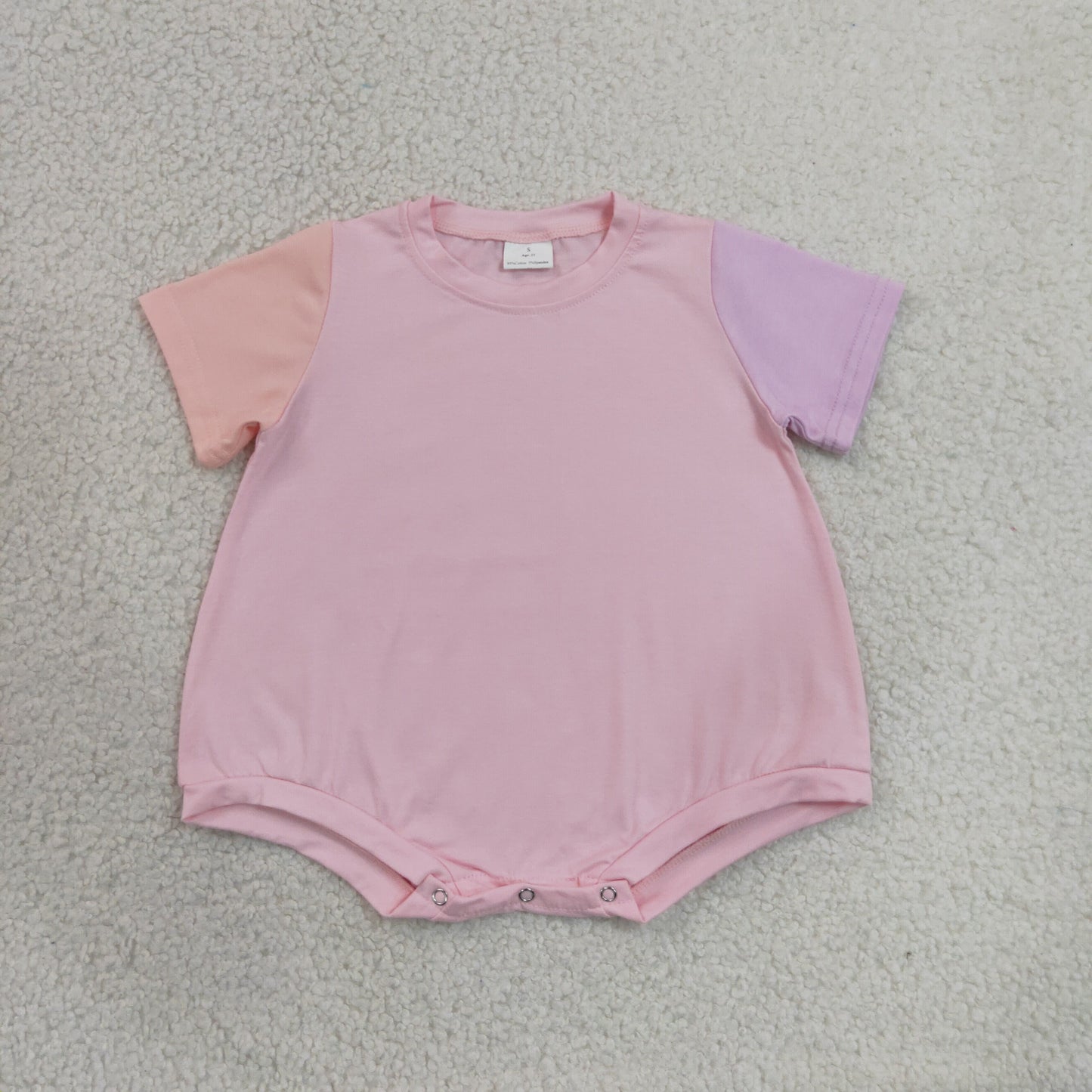 cotton contrast color bubble romper