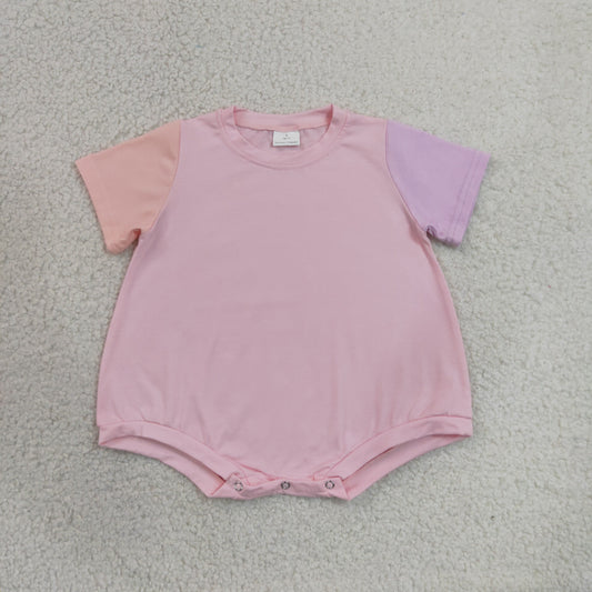 cotton contrast color bubble romper