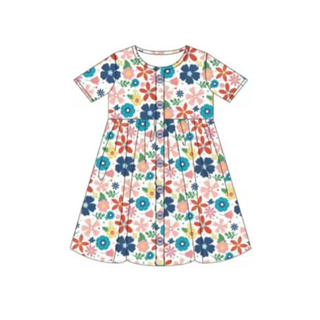 presale GSD1155 Colorful floral short-sleeved dress