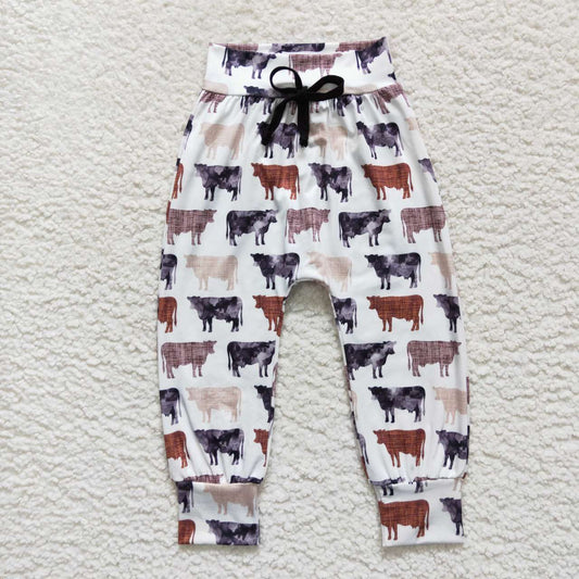 P0272 Cow pattern cream trousers