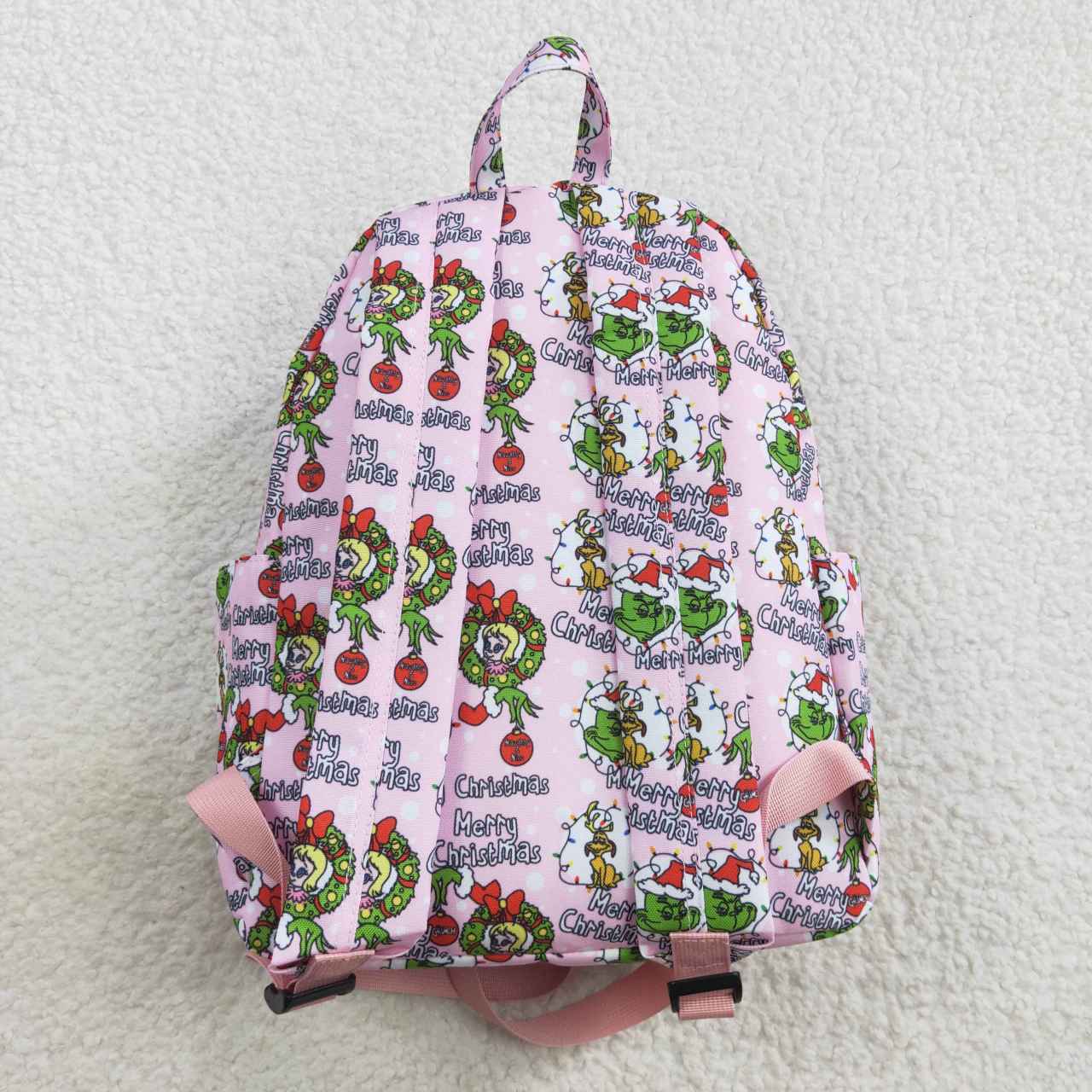 BA0148   merry christmas pink backpack