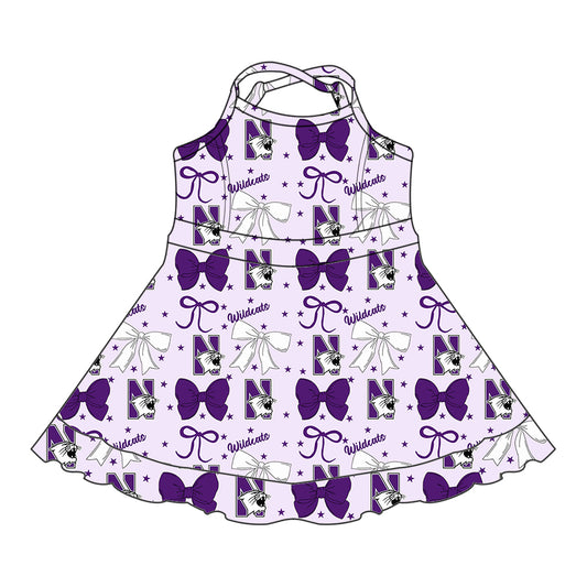 Custom baby girl Northwestern Wildcats team dress D 6.28