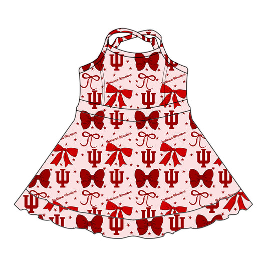Custom  baby girl  Indiana Hoosiers team dress  D 6.27