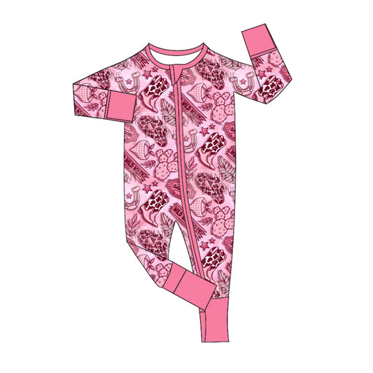 Custom pink baby girl romper MOQ3 2024 8.22